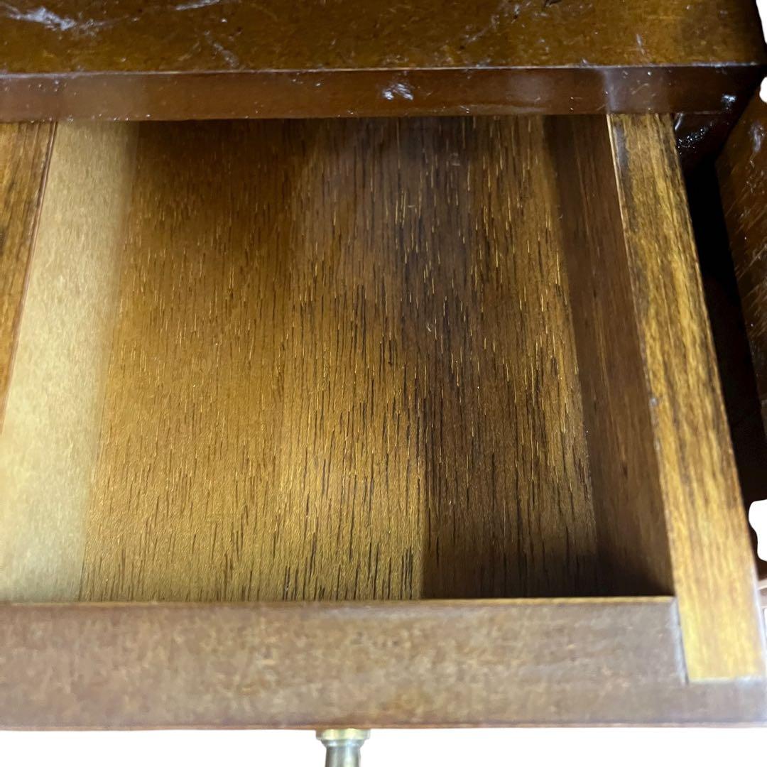 コンソールチェスト スリム 猫脚 鍵付属 ナチュラルブラウン