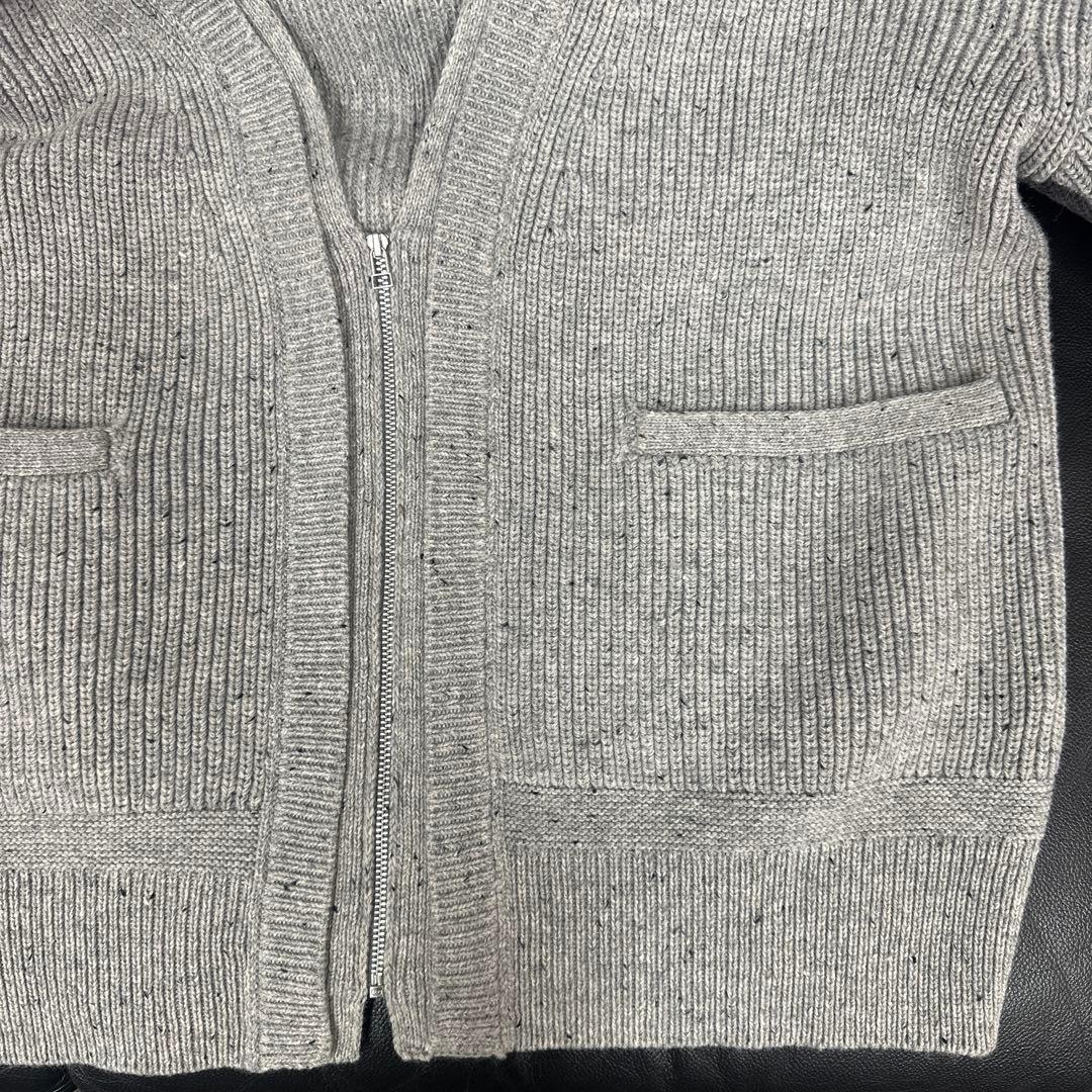 Dignite collier グレー ジップアップカーディガン