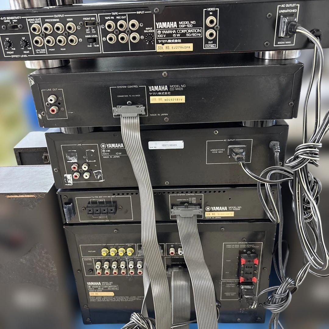 YAMAHA CD カセットテープ コンポ サラウンド機能付き 通電OK