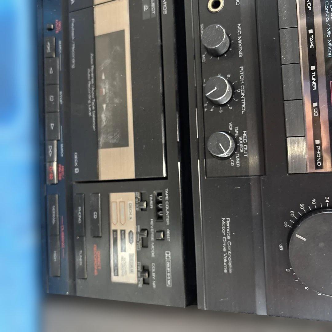 YAMAHA CD カセットテープ コンポ サラウンド機能付き 通電OK