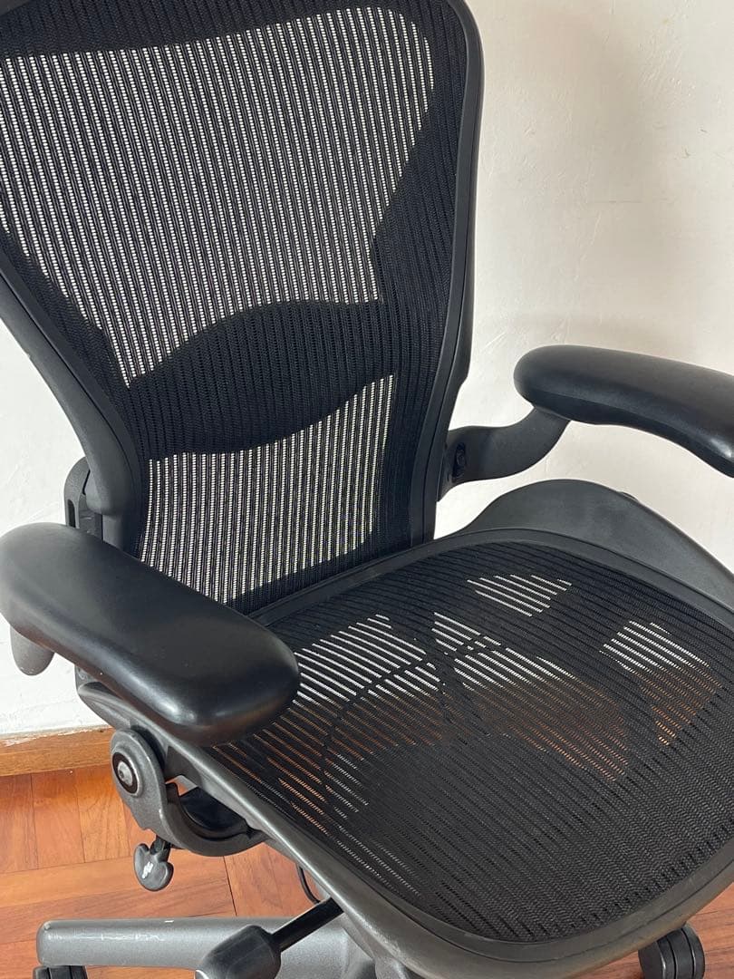 ハーマンミラー アーロンチェア Bサイズ フル装備 ランボーサポート