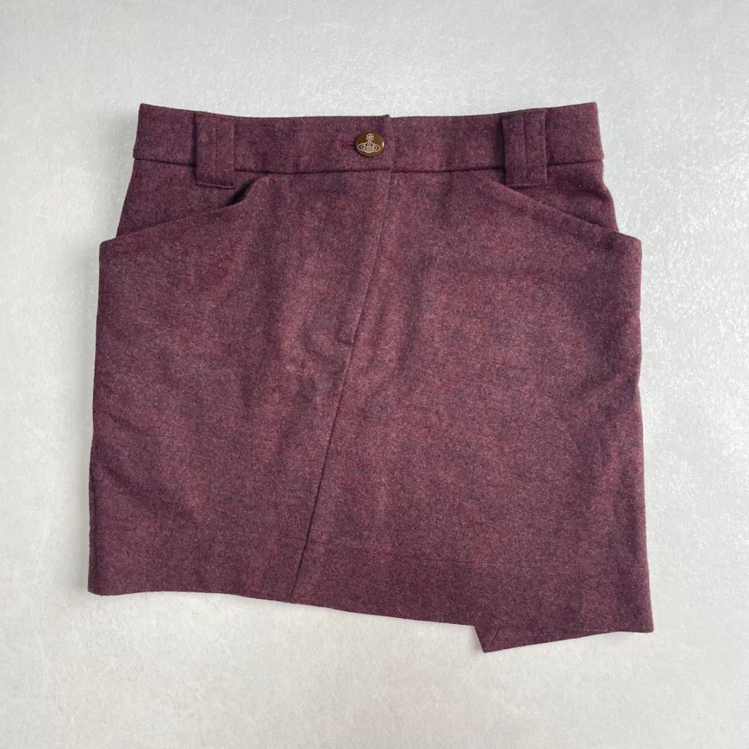 美品 Vivienne Westwood アシメ ミニスカート アシンメトリー
