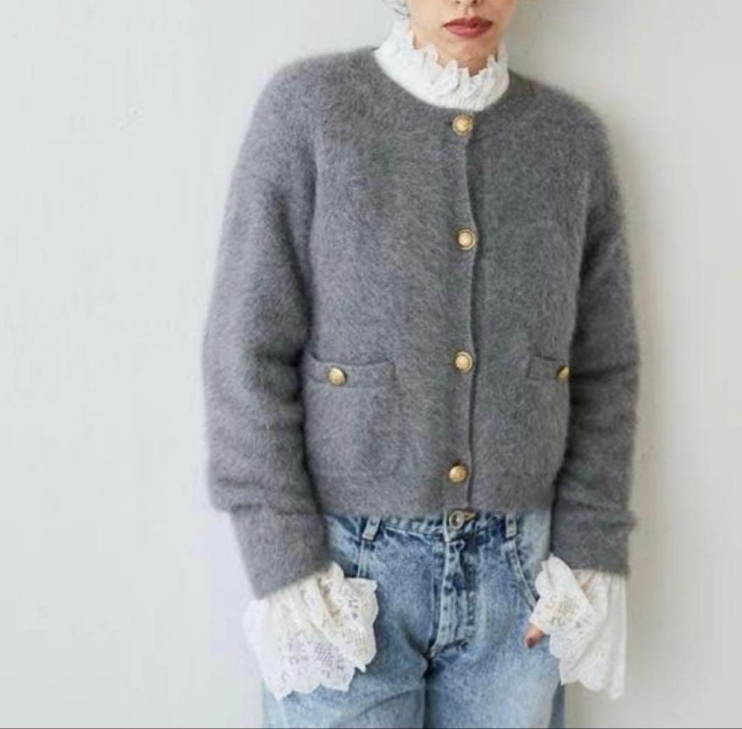 ウィムガゼット♡カシミヤ混　ボタンカーディガン