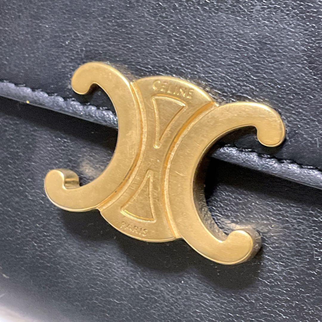 付属品完備♡美品♡CELINE セリーヌ トリオンフ 長財布 ブラック フラップ