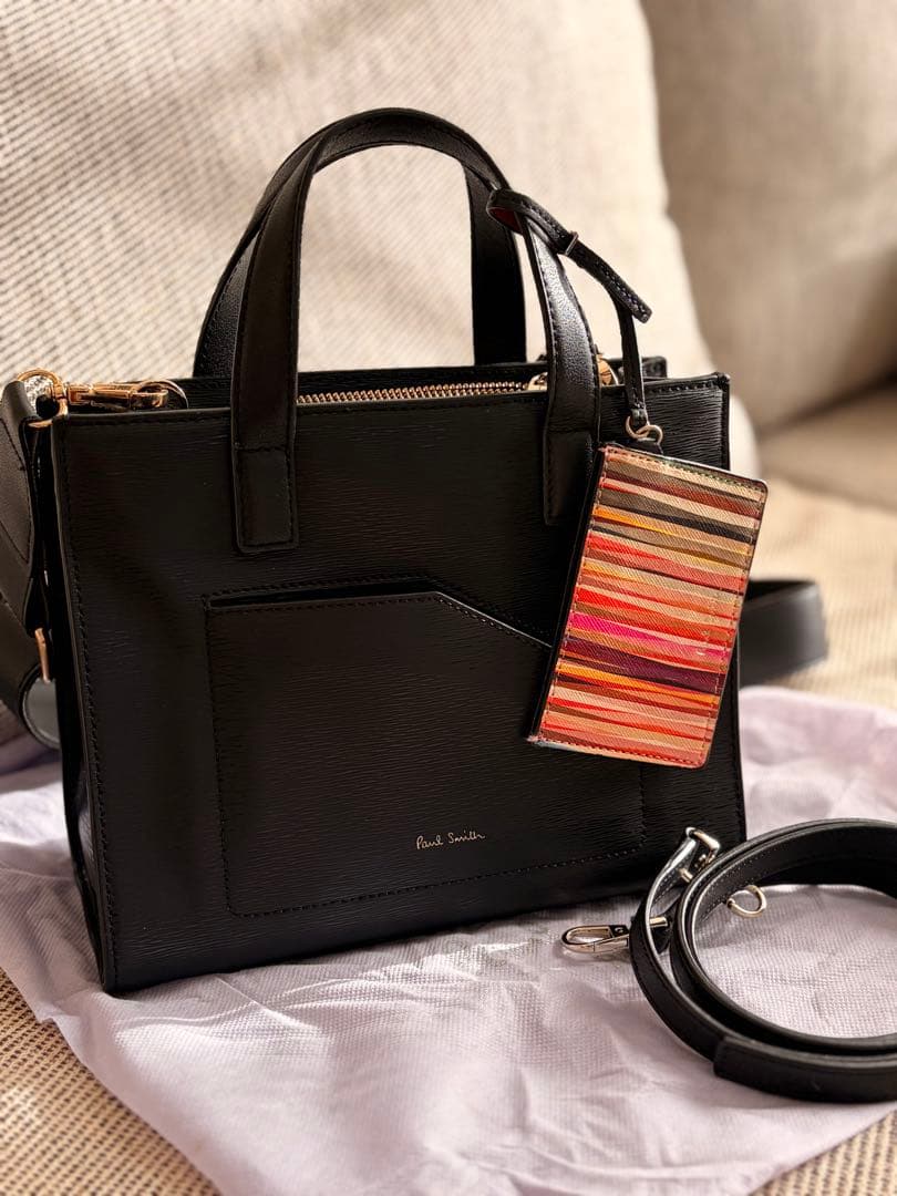 Paul Smith ポールスミス 本革ハンドバッグ ショルダーバッグ 2way