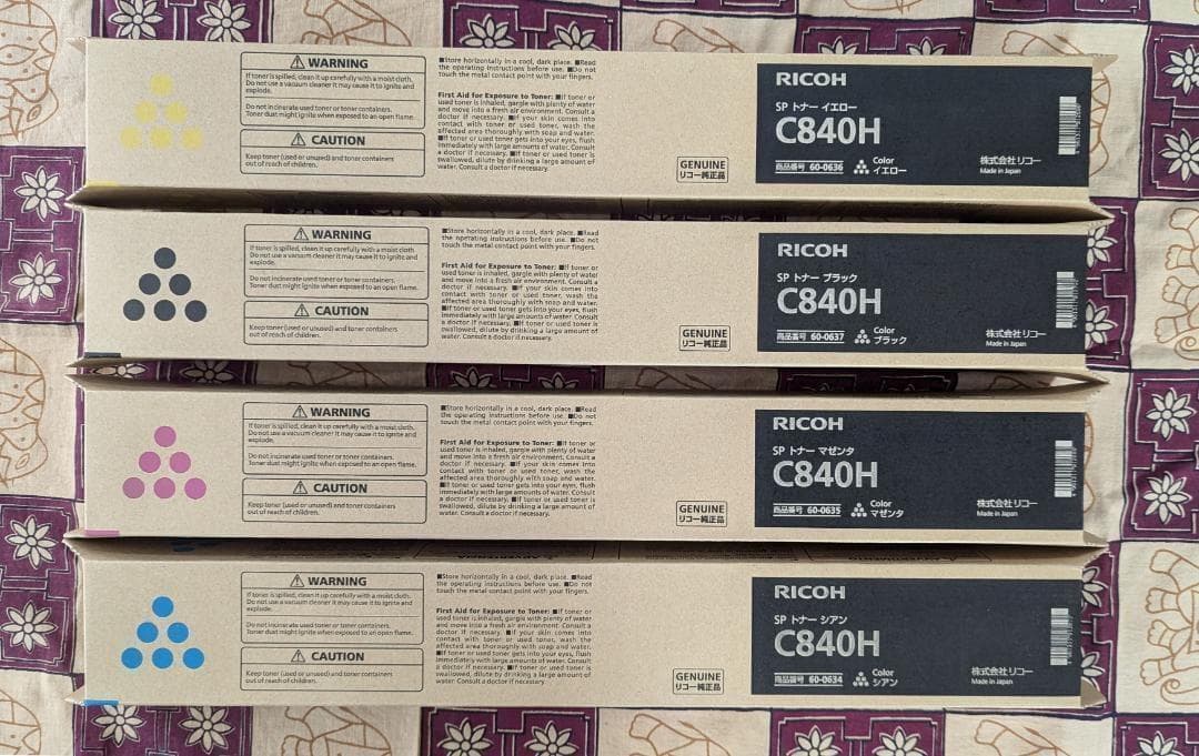 【純正　未使用　未開封】リコーSPトナー C840H 4色セット