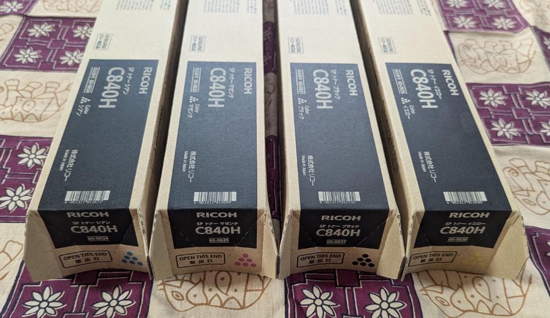 【純正　未使用　未開封】リコーSPトナー C840H 4色セット