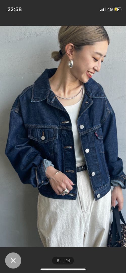 リーバイス　SHRUNKEN 90'Sショート丈トラッカーデニムジャケット