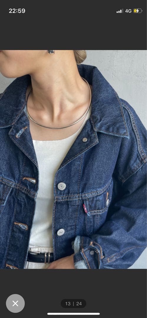 リーバイス　SHRUNKEN 90'Sショート丈トラッカーデニムジャケット