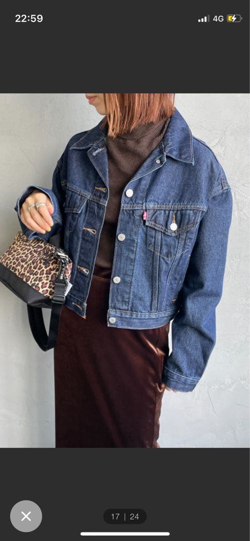 リーバイス　SHRUNKEN 90'Sショート丈トラッカーデニムジャケット