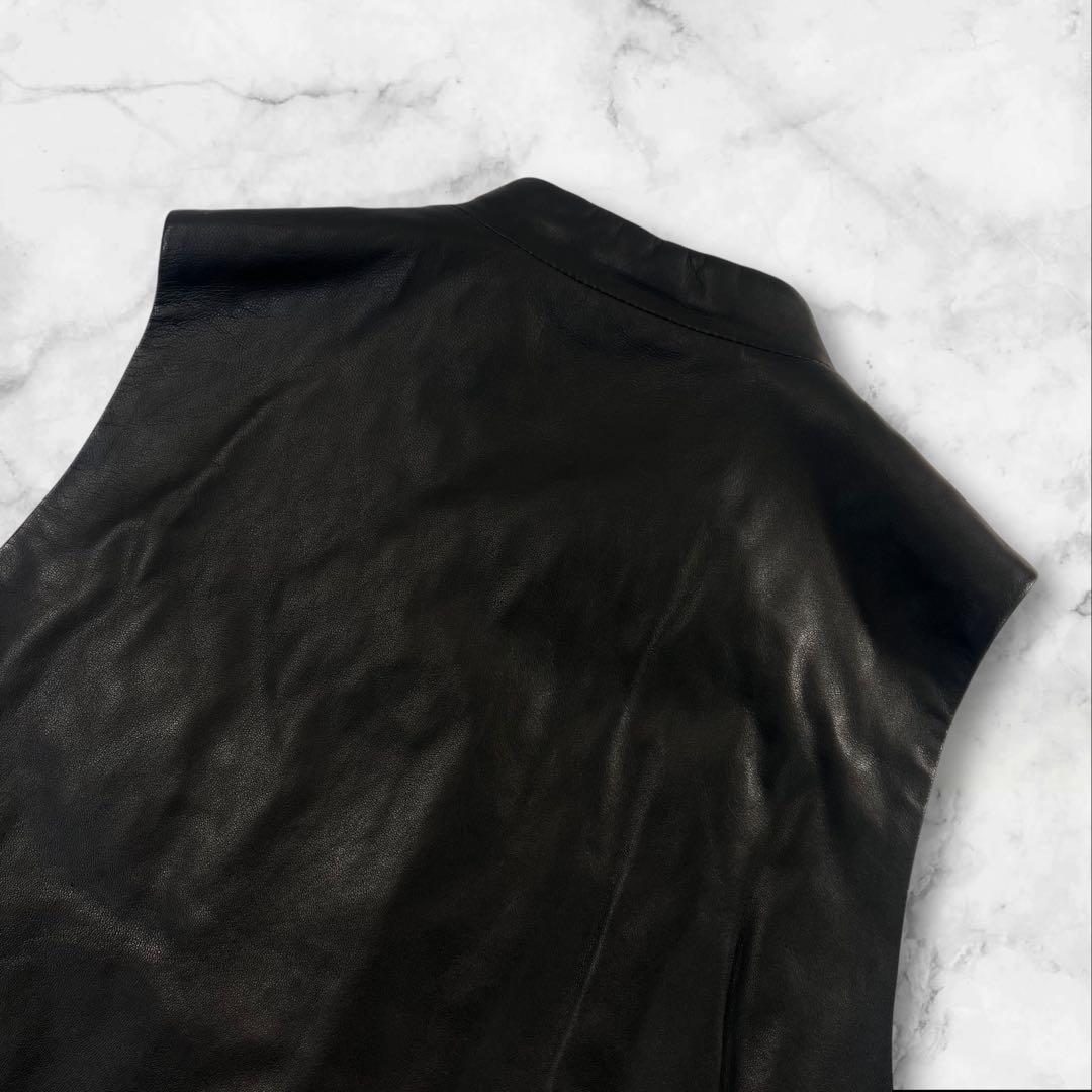 定価5.6万 極美品 Paul Smith 中綿入りレザーベスト ジレ サイズM