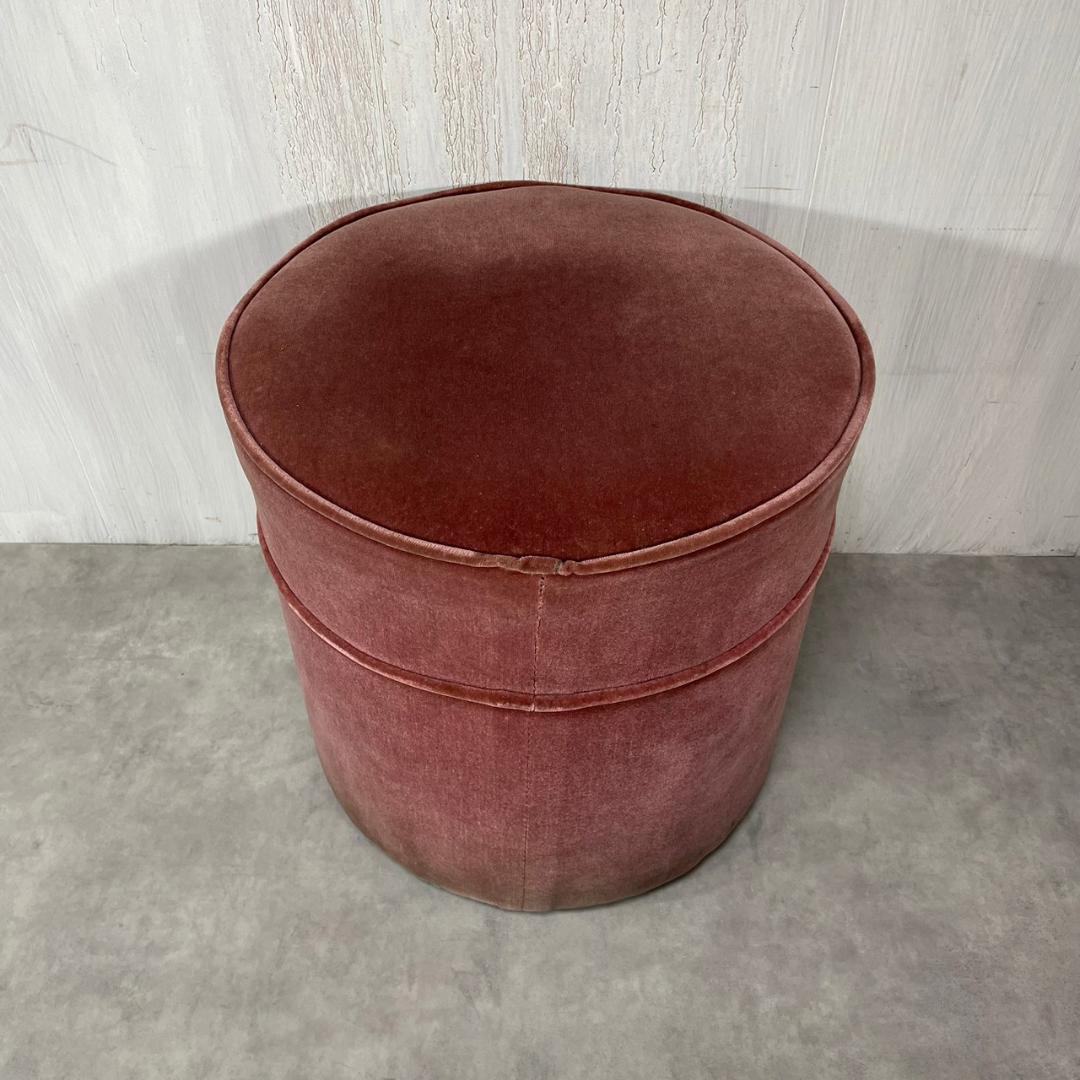 TiTi！ヴィンテージ モケット ピンクパープル スツール 業務用 レトロ