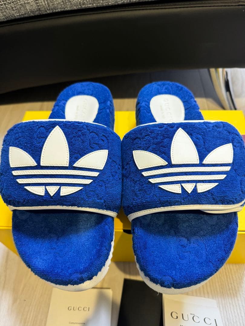 購入証明書付きGUCCI × adidas コラボ サンダル 26〜26.5cm