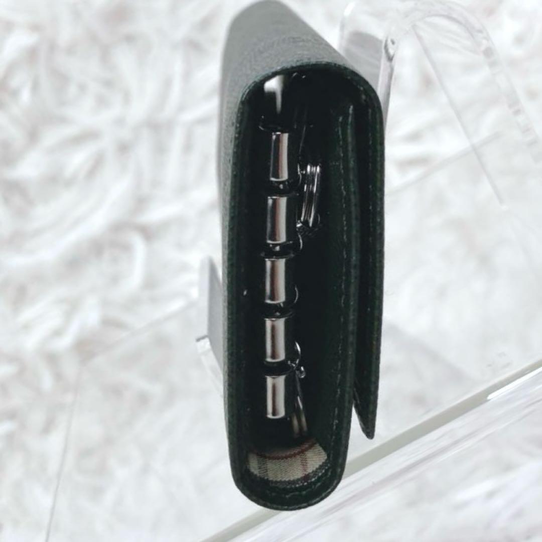 ✨新品 バーバリー ノバチェック キーケース ダークグリーン 4連 レザーノヴァ