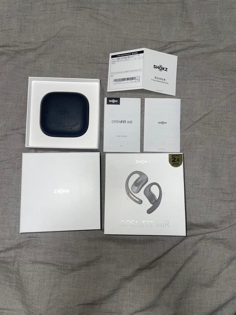 SHOKZ OpenFit Air ワイヤレスイヤホン ブラック
