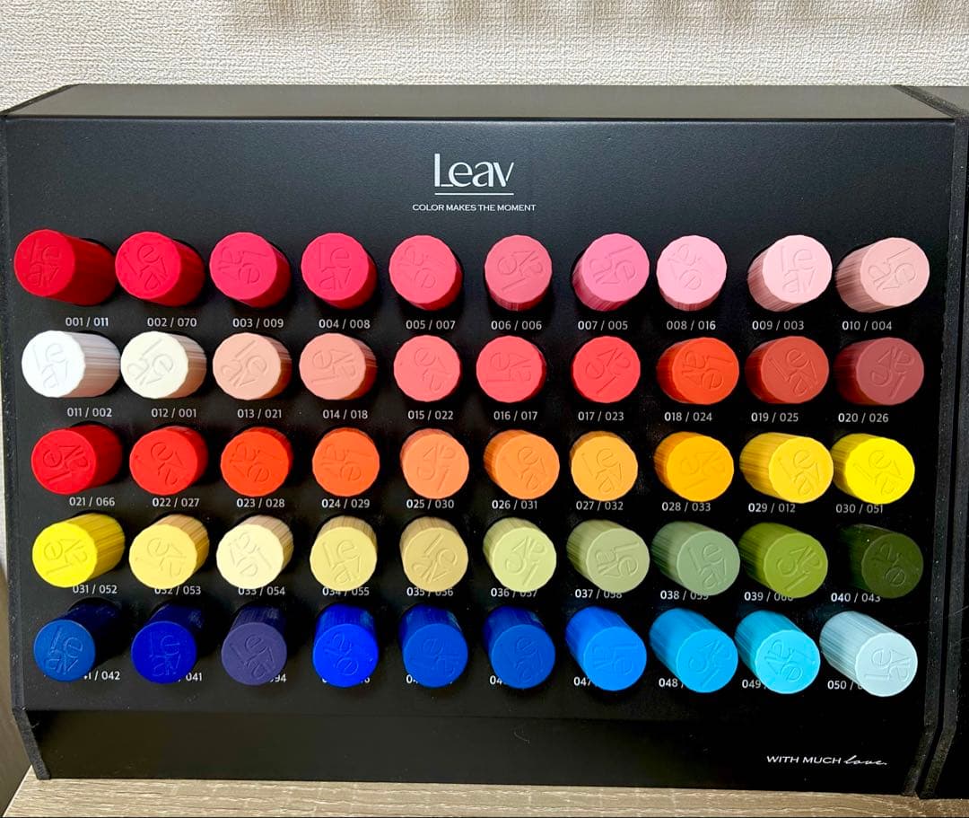 Leav ジェルネイル 100色☆専用ラック付き
