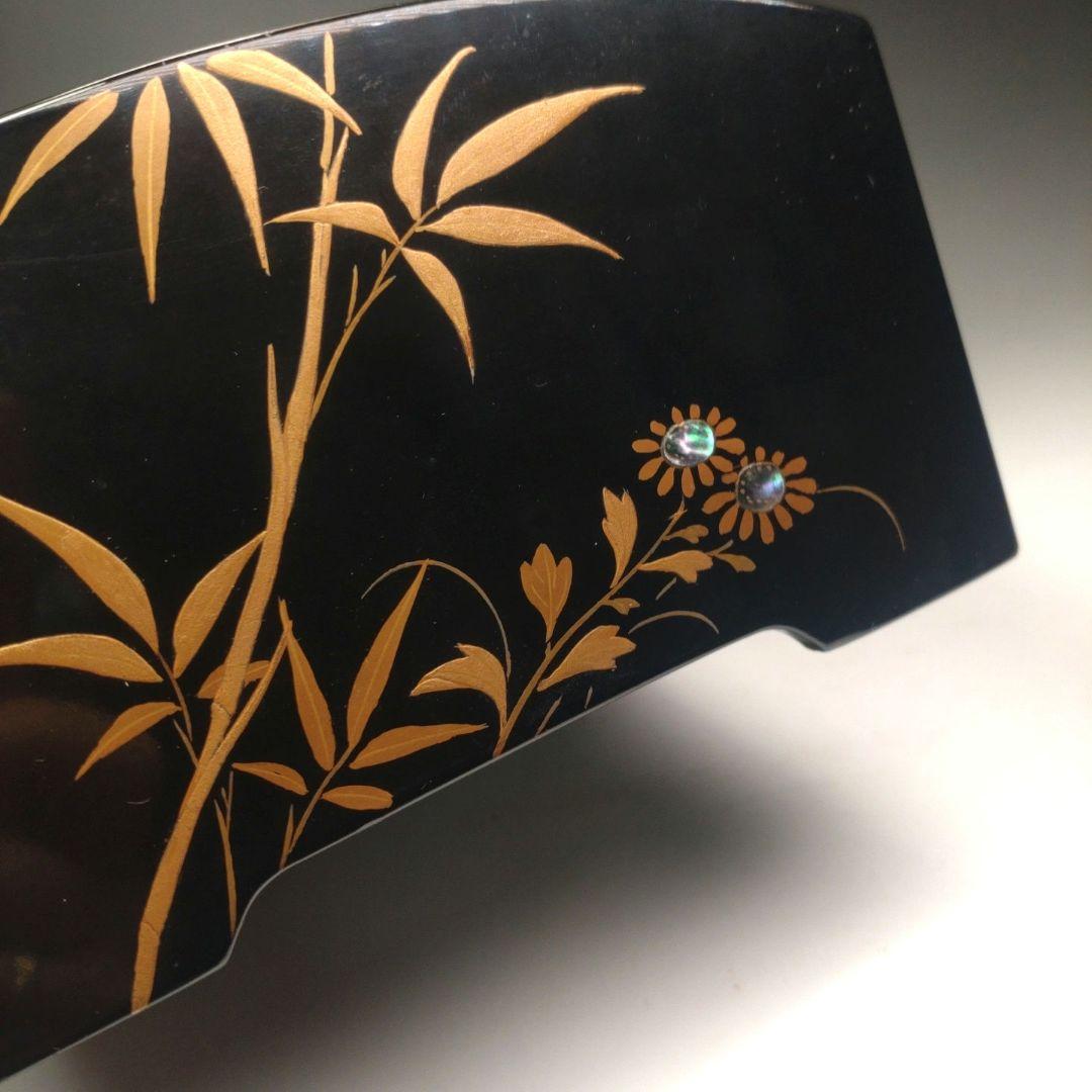 イ101 莨盆『蜻蛉螺鈿金蒔絵　煙草盆』『漆塗　茶道具』トンボ