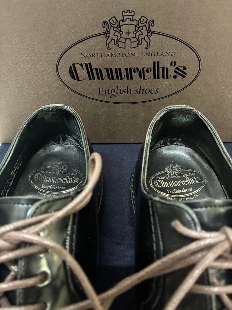 チャーチ　ウッドブリッジ　定価125400円　ポリッシュドバインダーカーフ　箱付