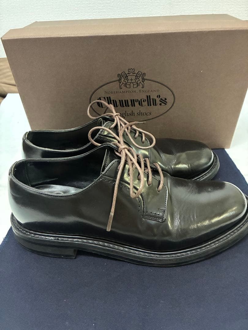 チャーチ　ウッドブリッジ　定価125400円　ポリッシュドバインダーカーフ　箱付