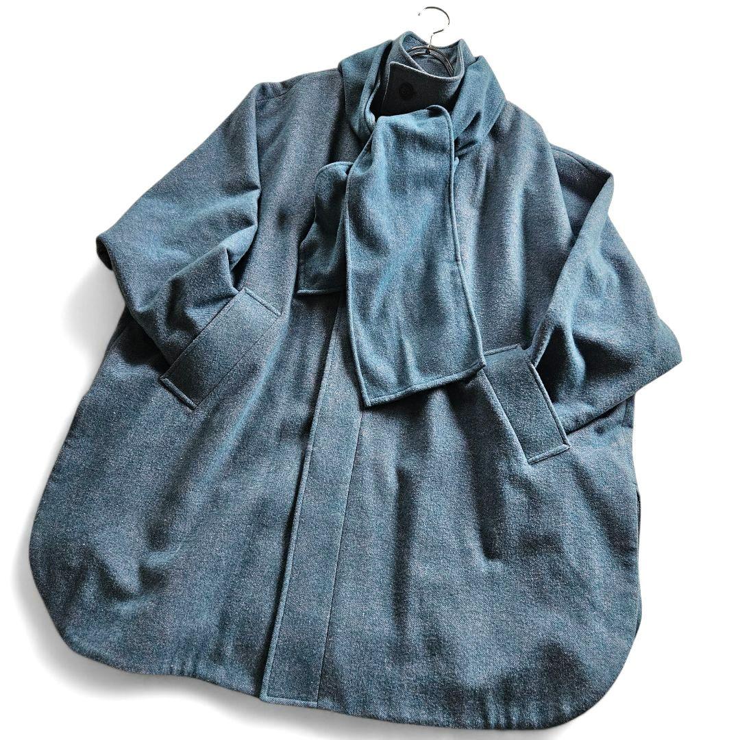 y*o様 CITEN スタンドカラー ポンチョ ブルー
