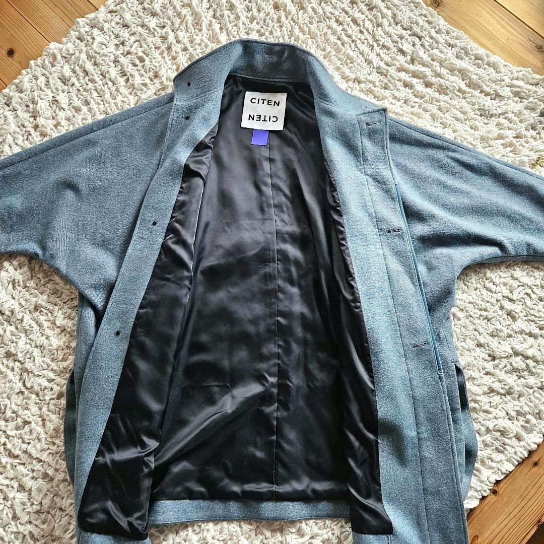 y*o様 CITEN スタンドカラー ポンチョ ブルー