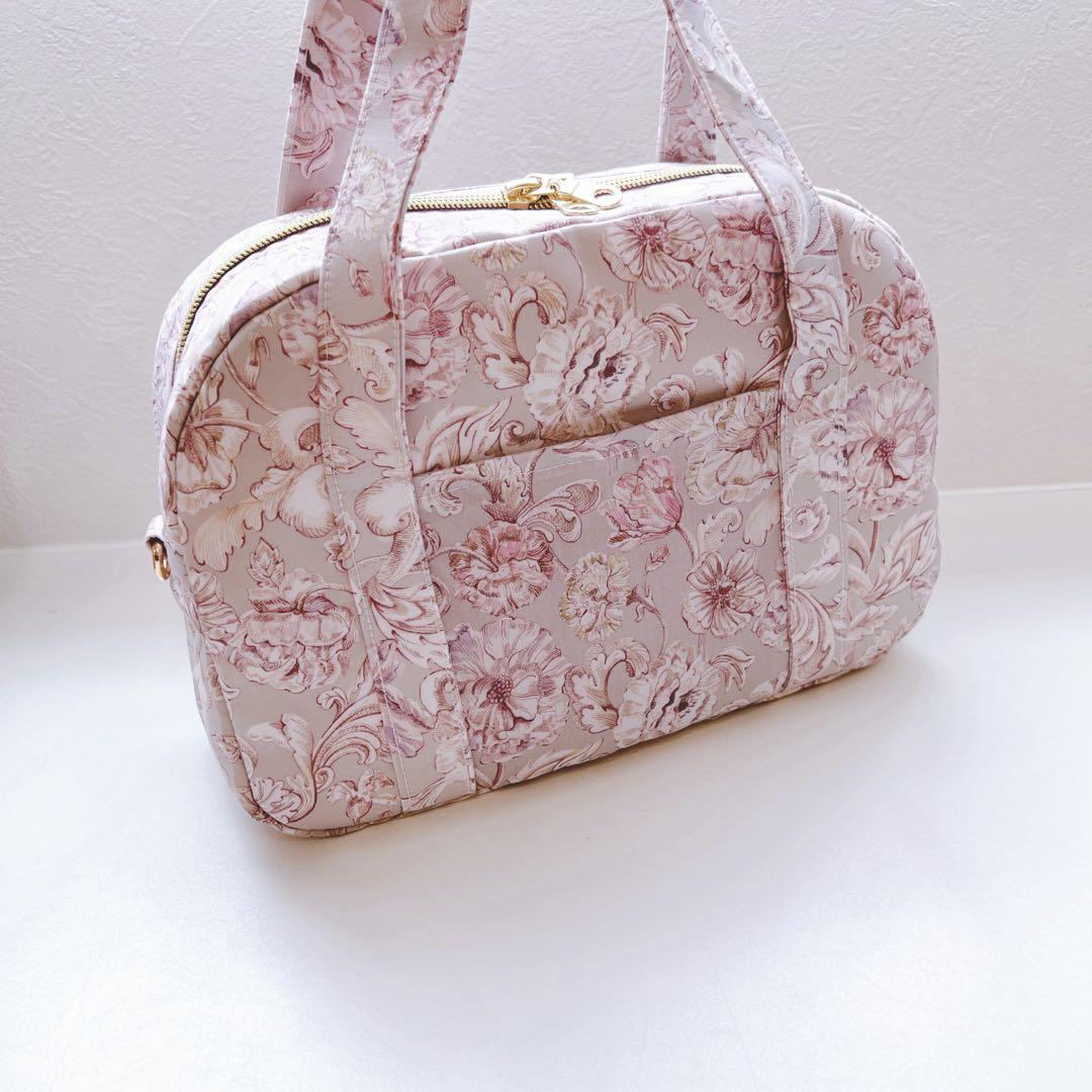 のりページ☆リバティアレキサンダーマーブルグレーブルームバッグ