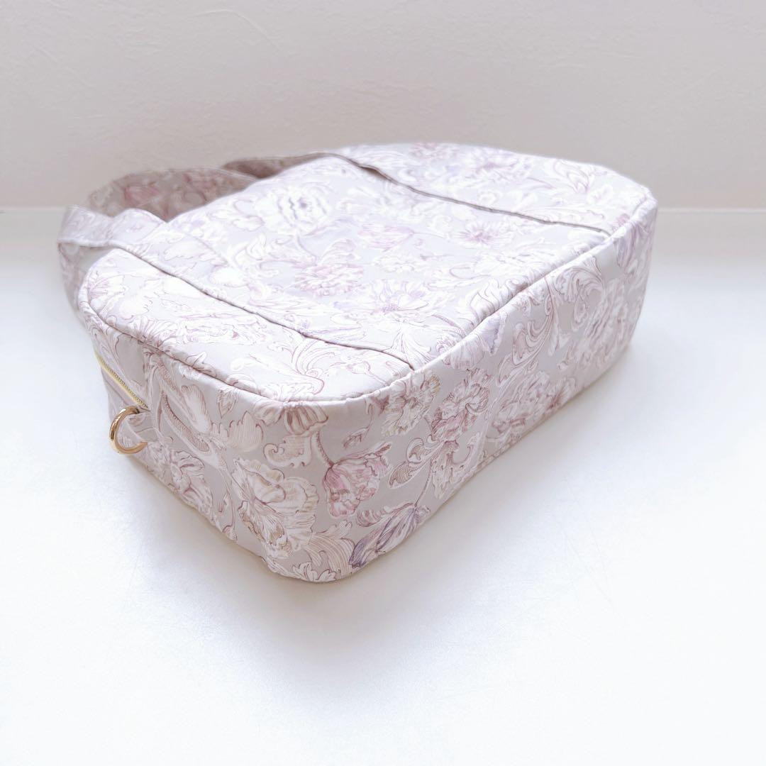 のりページ☆リバティアレキサンダーマーブルグレーブルームバッグ