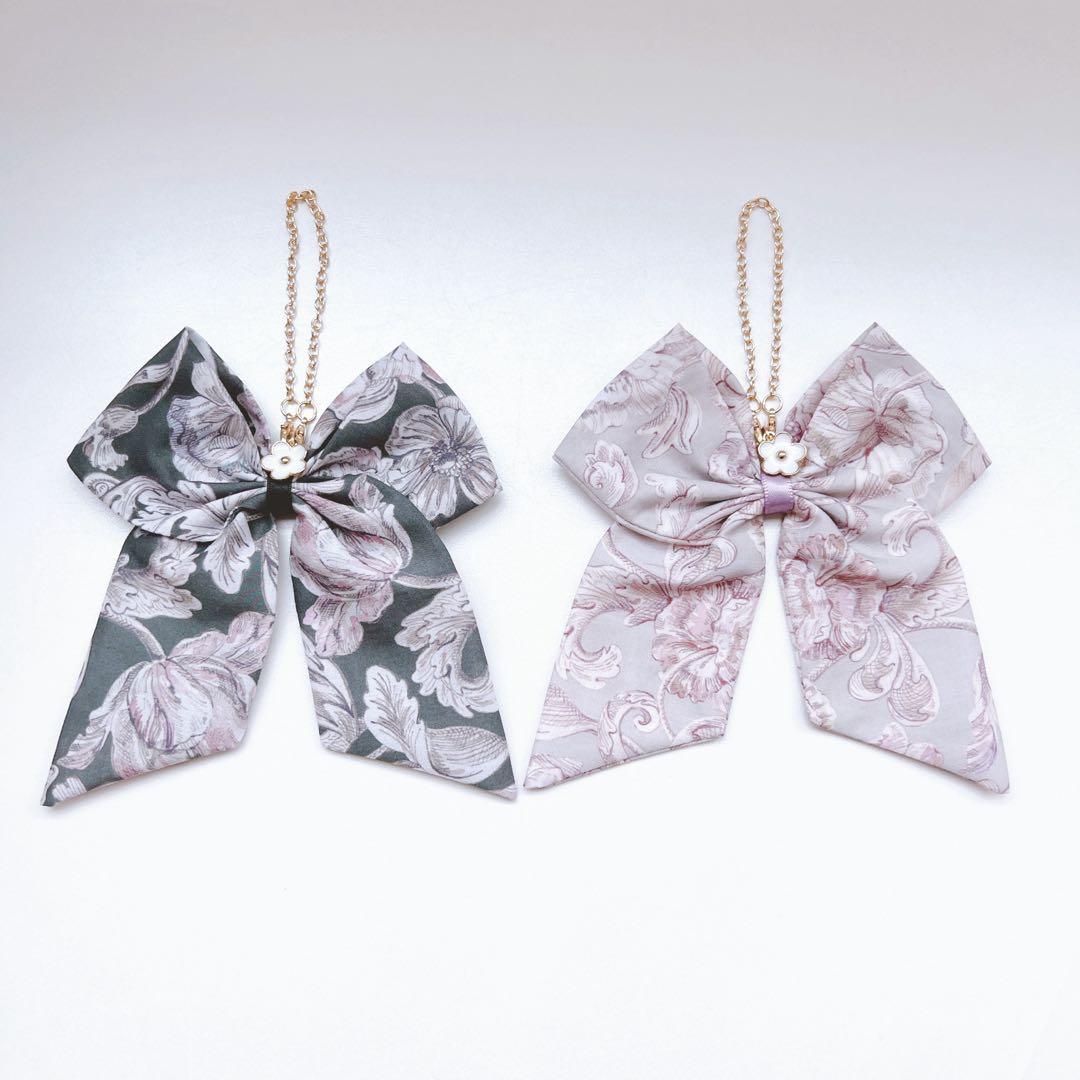 のりページ☆リバティアレキサンダーマーブルグレーブルームバッグ