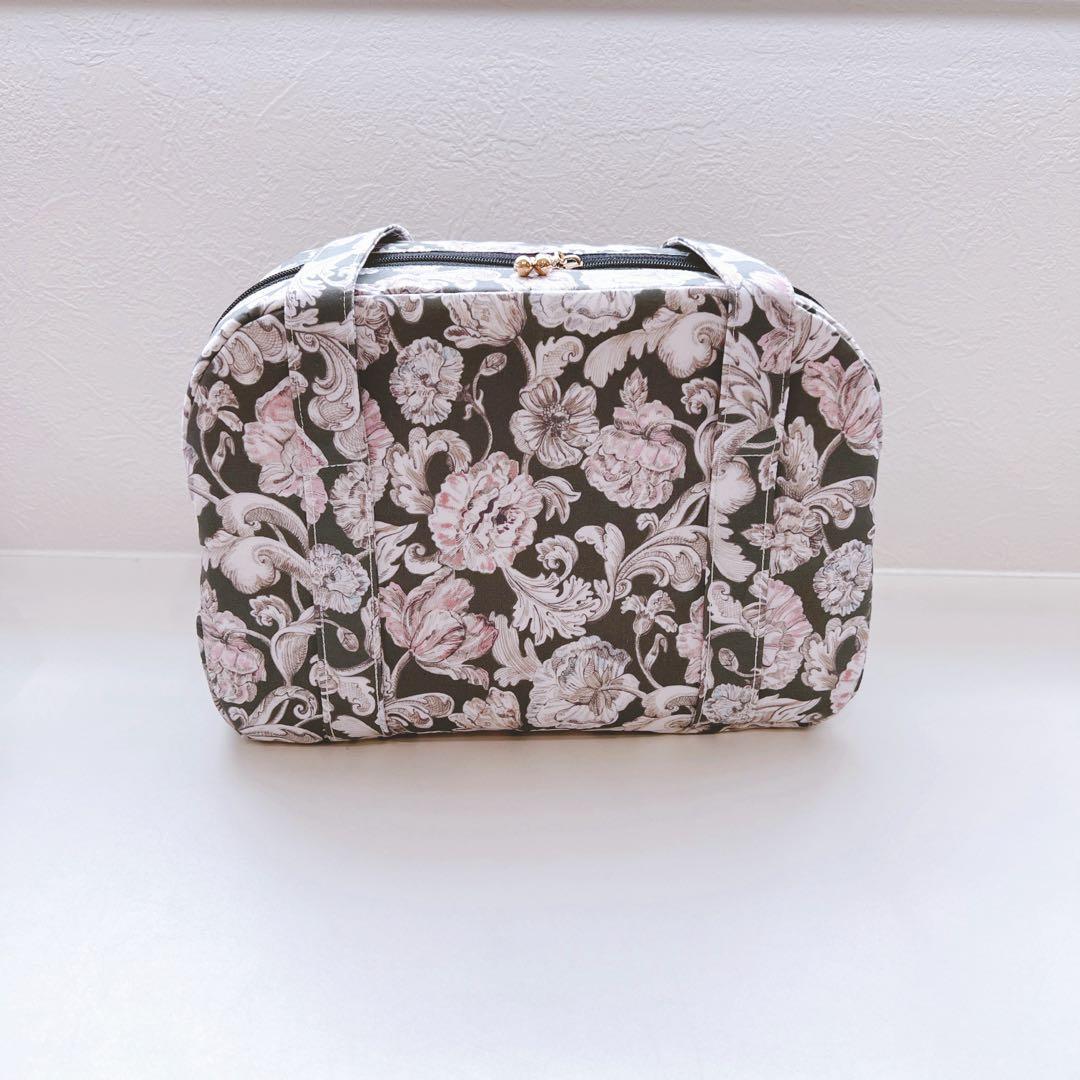 のりページ☆リバティアレキサンダーマーブルグレーブルームバッグ