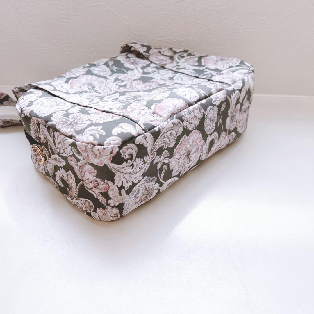 のりページ☆リバティアレキサンダーマーブルグレーブルームバッグ