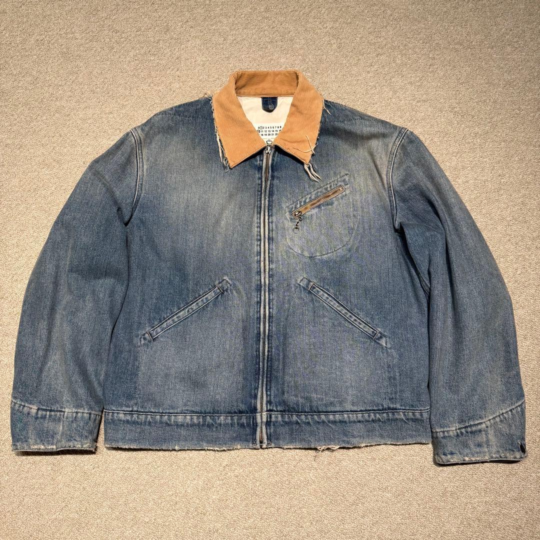 メゾンマルジェラ ディストレスト デニムジャケット ブルゾン 44サイズ