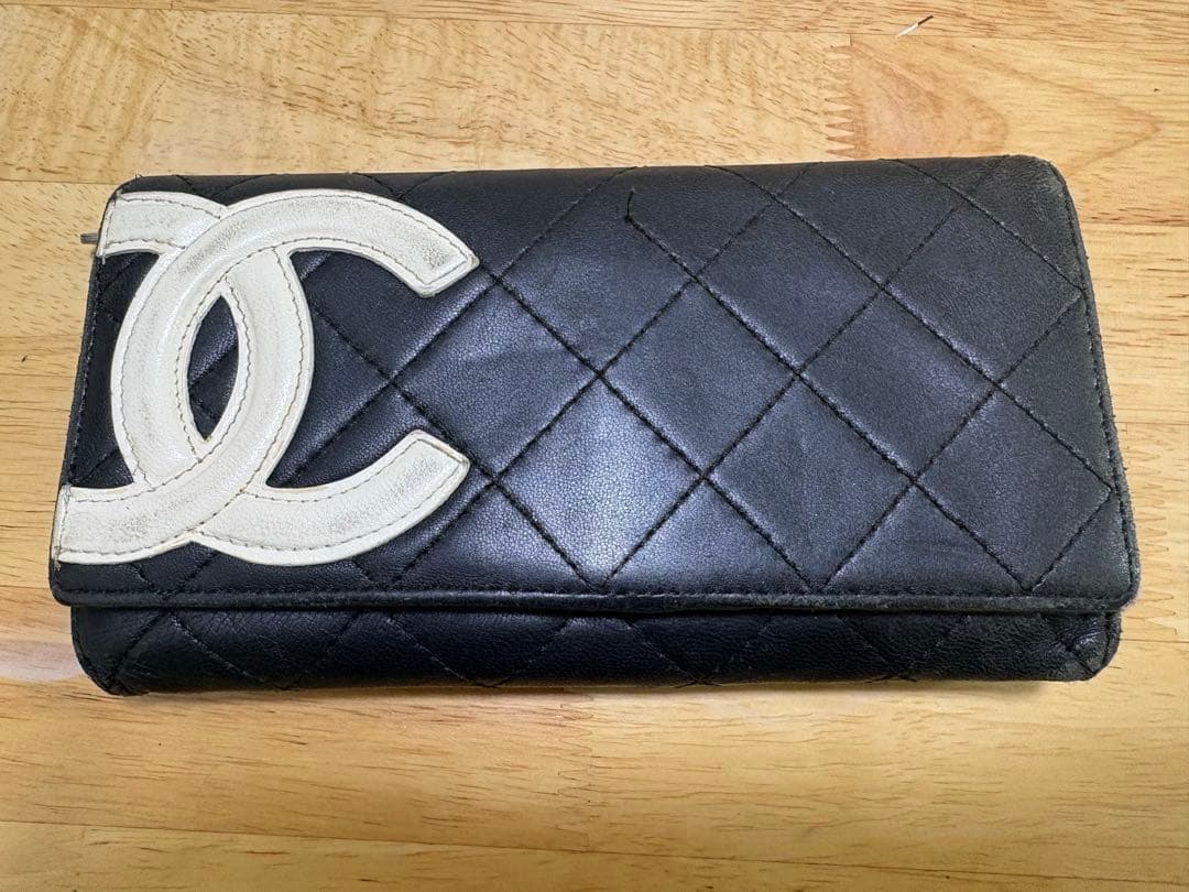 シャネル　カンボンライン　長財布