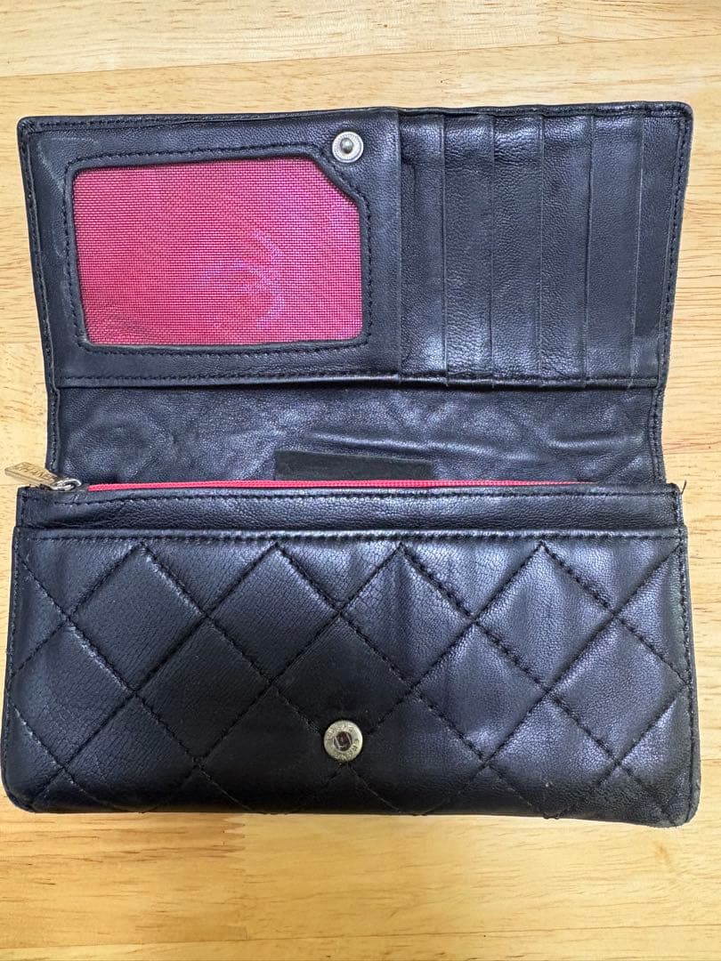 シャネル　カンボンライン　長財布