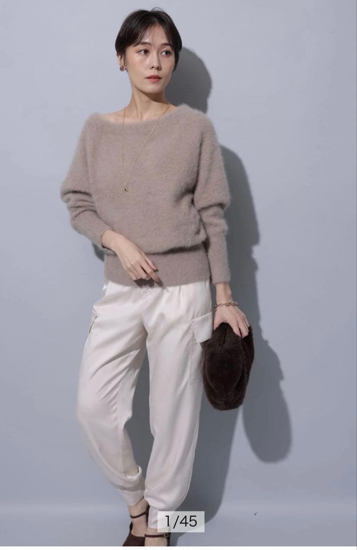 【新品】Arpege story サテンカーゴパンツ　SSサイズ