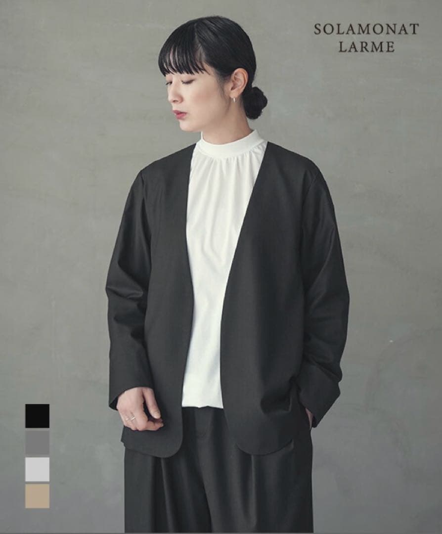 SOLAMONAT LARME ソラモナ　ラーム　ノーカラージャケット