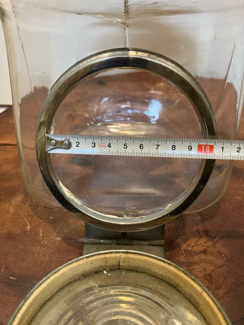 存在感抜群！アルミ開閉蓋付きの煙草陳列用ガラス瓶◇たばこ瓶◇昭和レトロ◇古道具