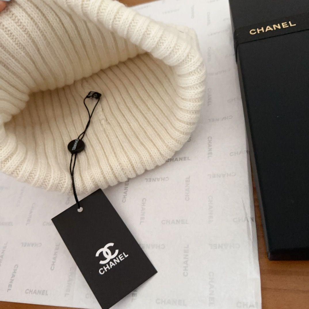 CHANEL ロゴ ニットキャップ