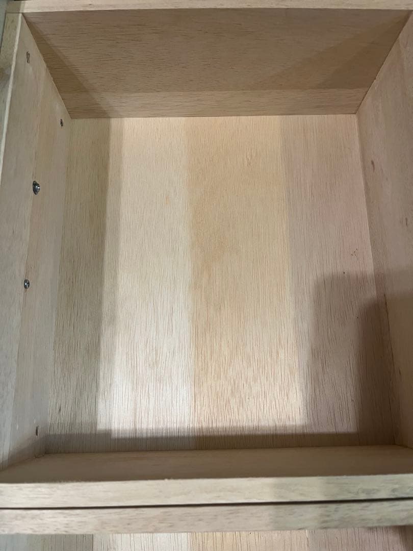 アンティーク　ホワイト家具木製チェスト 5段　ロココ調