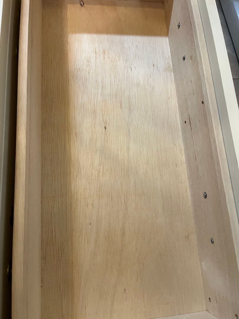 アンティーク　ホワイト家具木製チェスト 5段　ロココ調