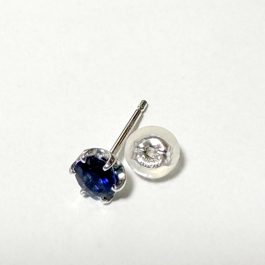 【＊片方のみ＊】K18WG サファイヤ0.63ct　ピアス