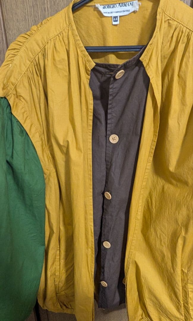 GIORGIO ARMANI ノーカラージャケット 80s