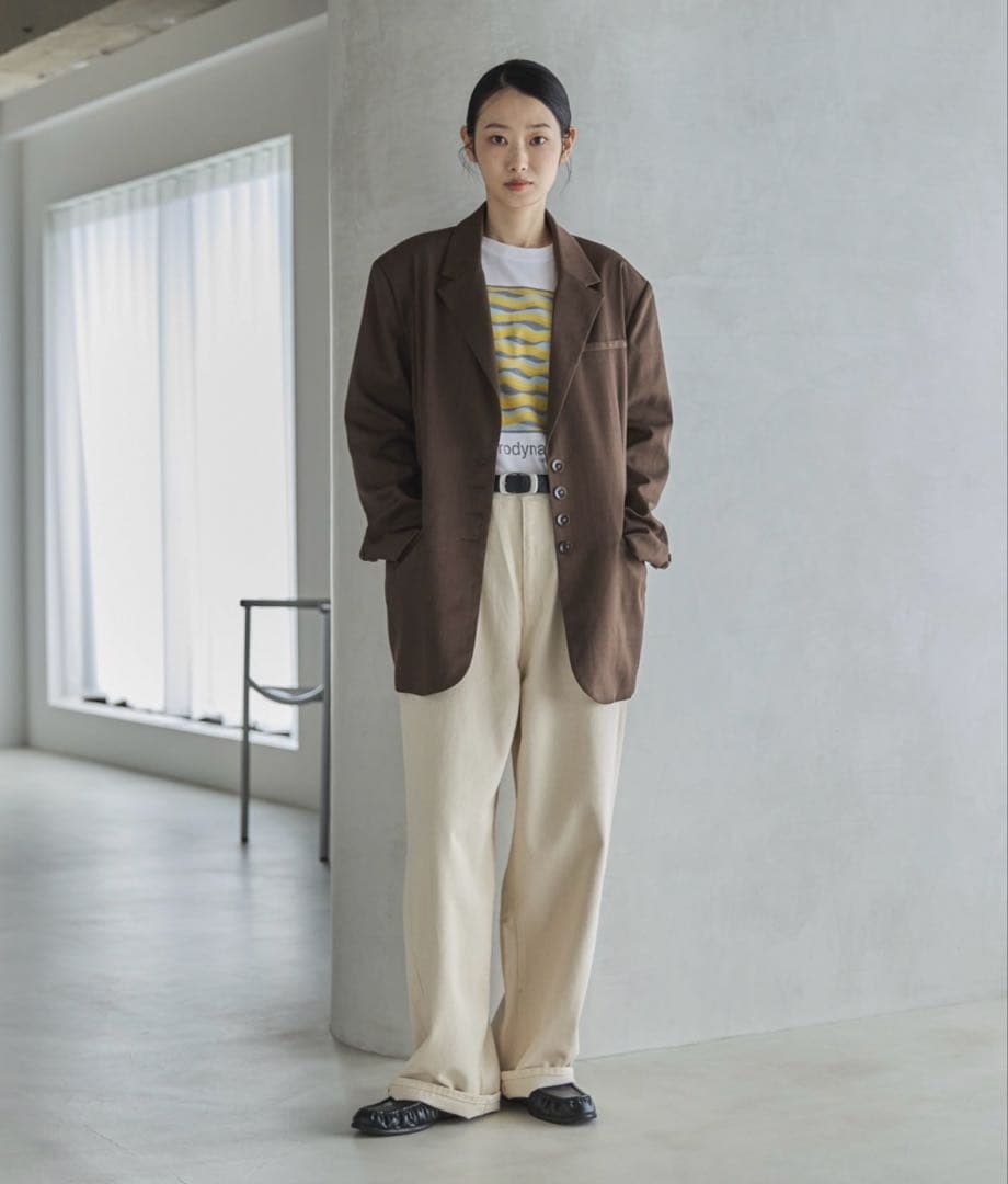 feepur フェピュール テーラードオーバージャケット　ブラウン