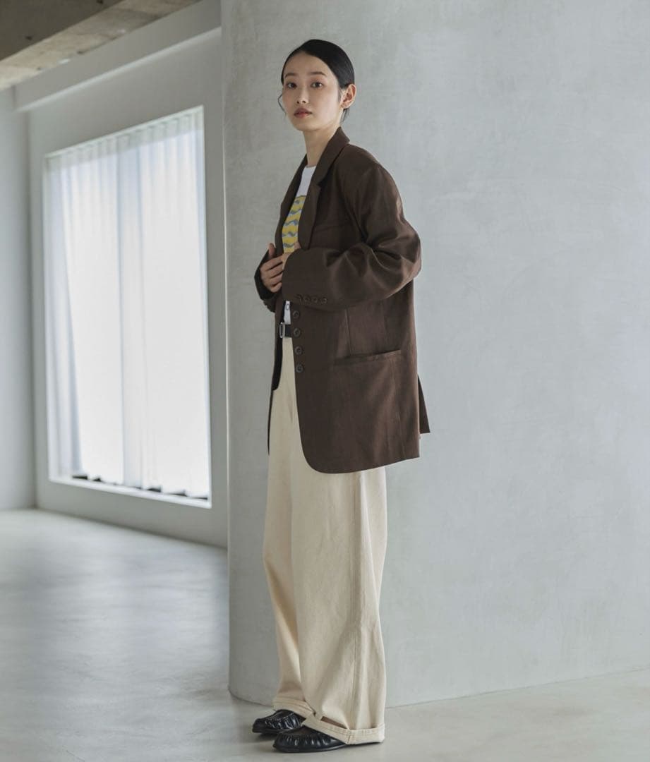 feepur フェピュール テーラードオーバージャケット　ブラウン