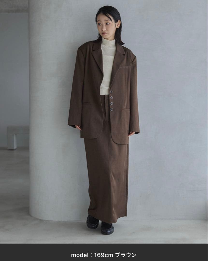 feepur フェピュール テーラードオーバージャケット　ブラウン