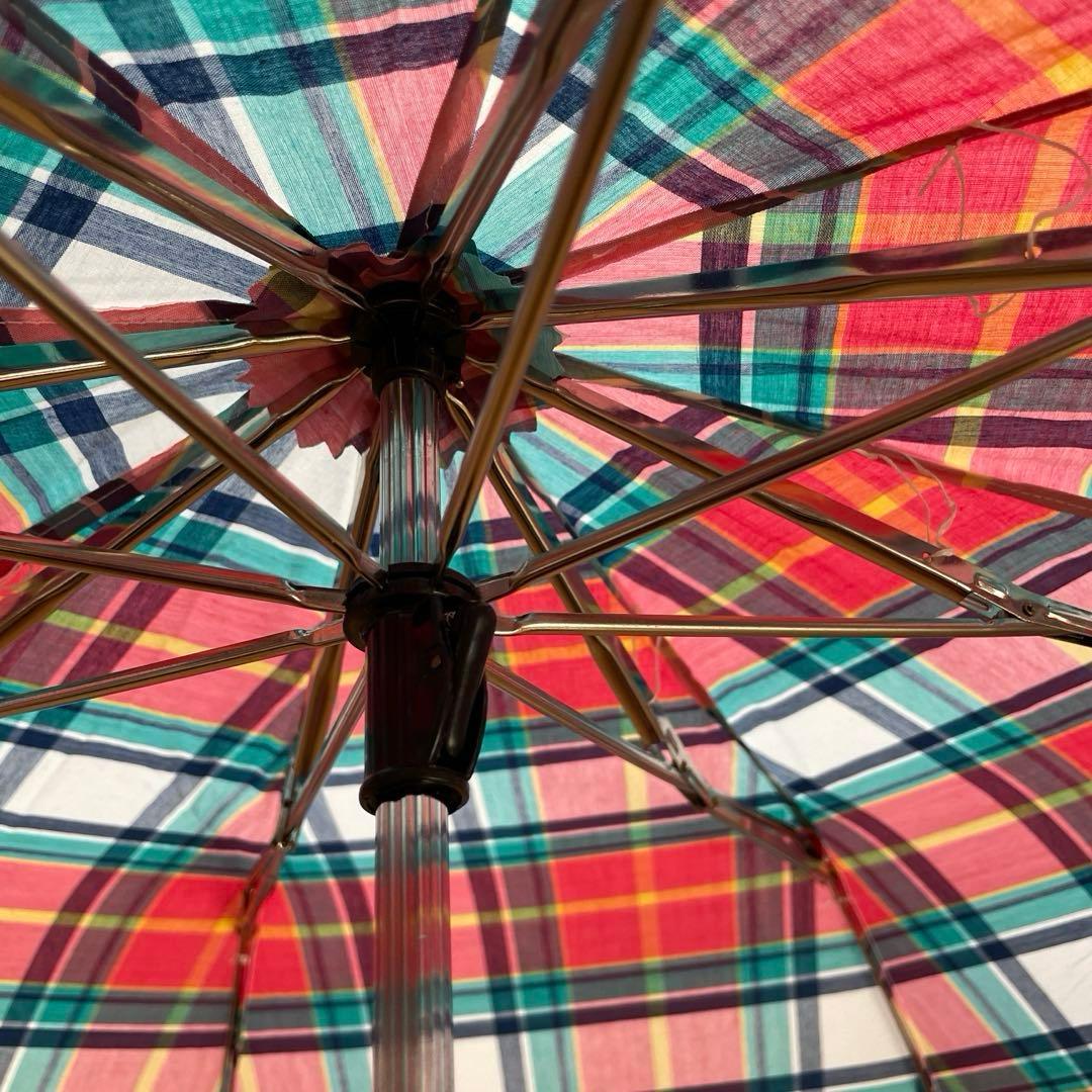 トラディショナルウェザーウェア　　　折り畳み傘　マドラスチェック柄