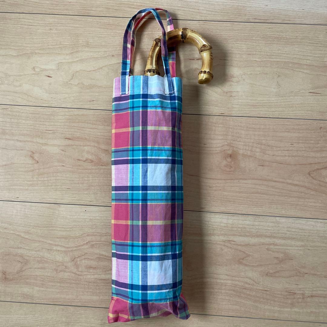 トラディショナルウェザーウェア　　　折り畳み傘　マドラスチェック柄