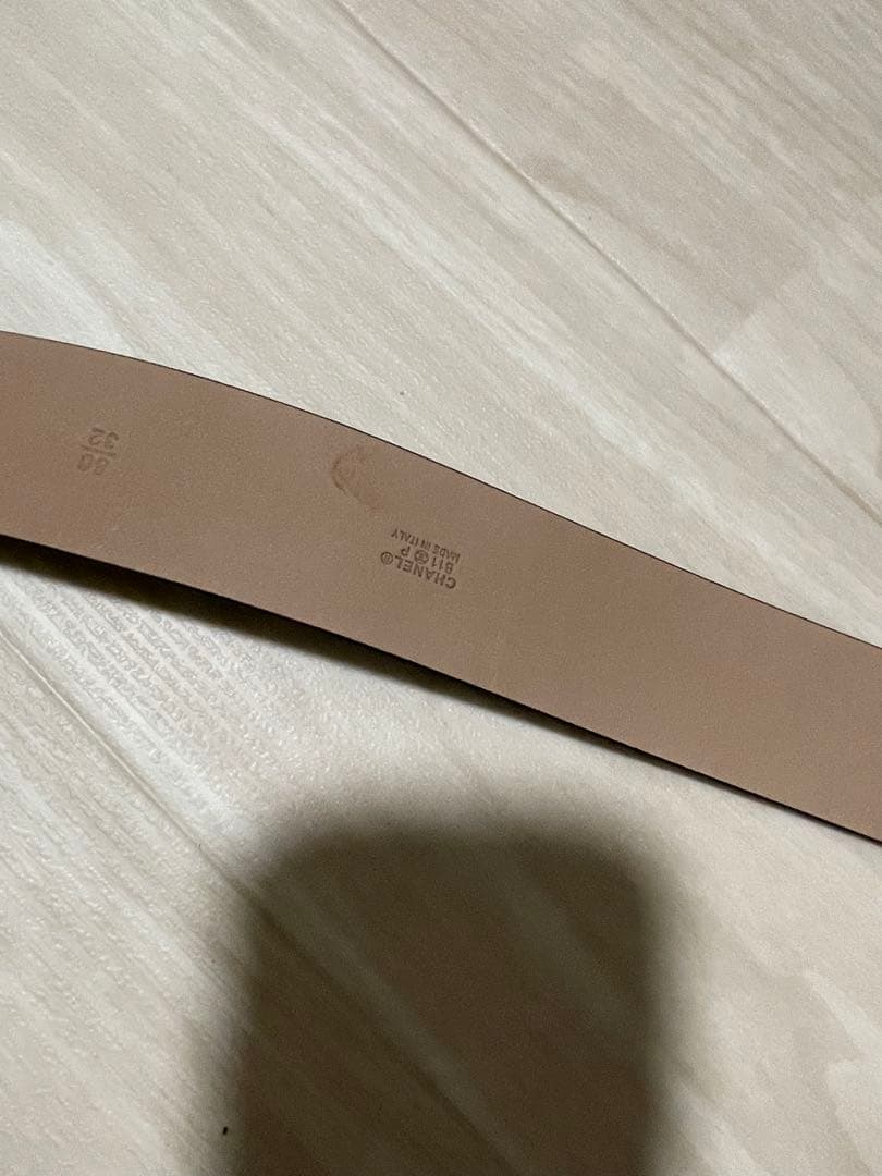 CHANEL 黒 ベルト　ロゴバックル