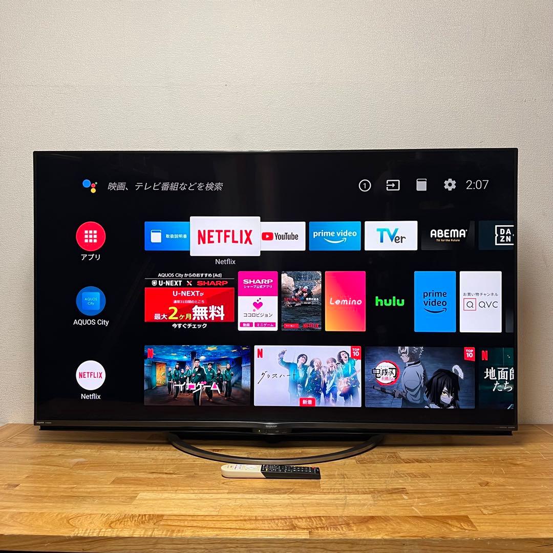 SHARP 60V型 4K 液晶テレビ Android TV 4T-C60AJ1