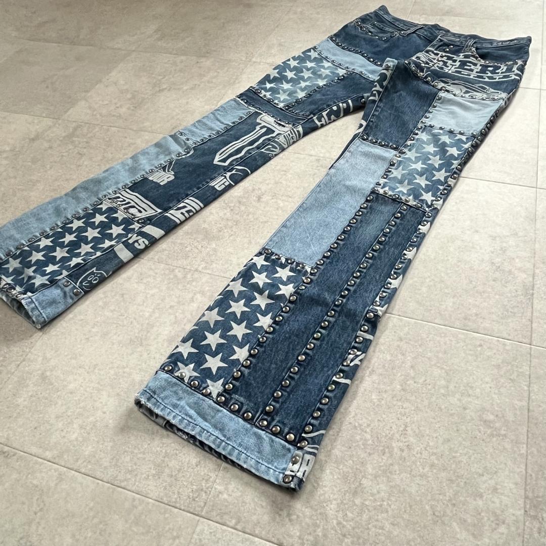 【XG　JURIN着用】ヒステリックグラマー/デニム/パッチワーク/スタッズ