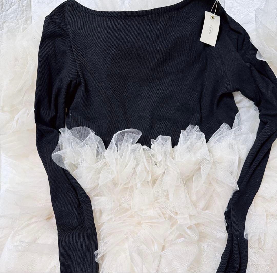 NOTRE émor ruffle tulle dress